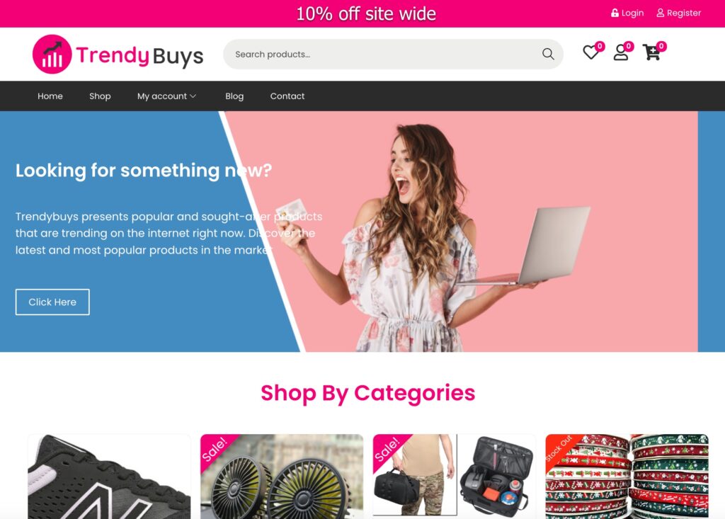 Trendybuys, Vindiweb Ltd - Web Design Tauranga, Custom development, SEO + Marketing